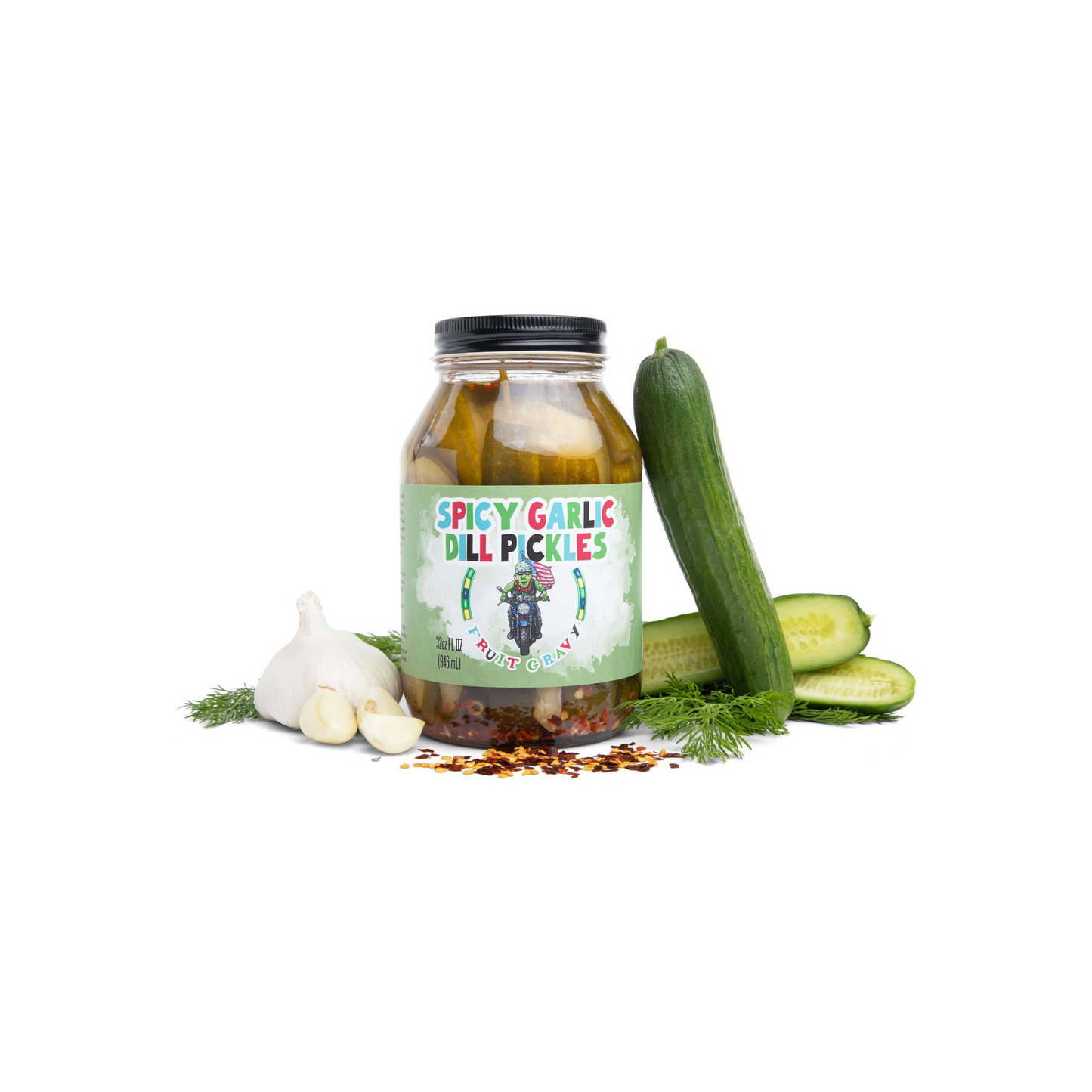 Spicy Garlic Dill Pickles 32oz.